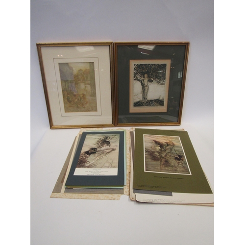 1349 - A quantity of Arthur Rackham mainly colour plates, illustrations from various books, two framed