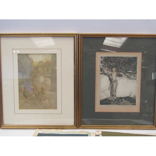 1349 - A quantity of Arthur Rackham mainly colour plates, illustrations from various books, two framed