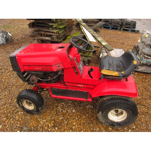 3240 - A petrol ride-on lawn mower, key in office