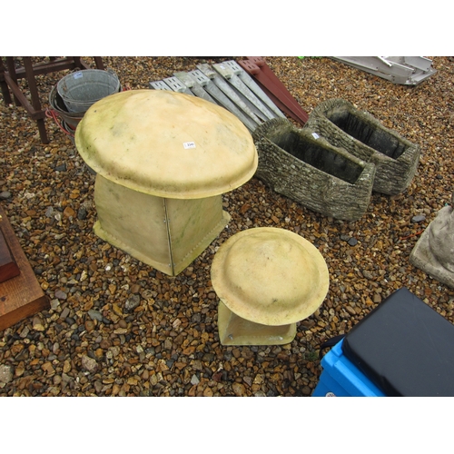 3341 - Two fibreglass staddle stone moulds