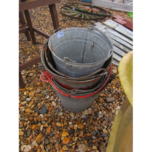 3342 - A quantity of galvanised buckets