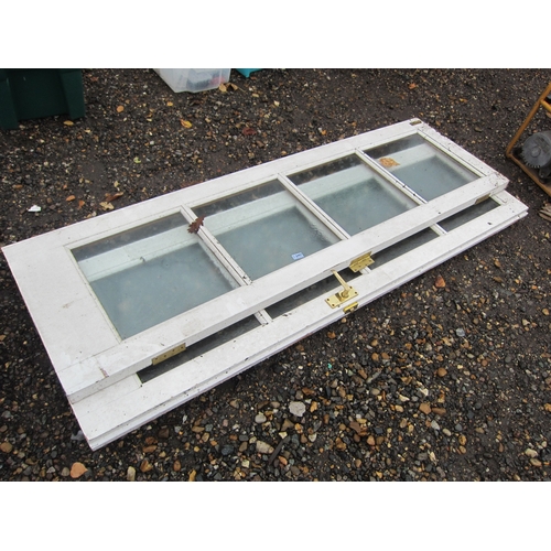 3407 - Two glazed wooden framed doors