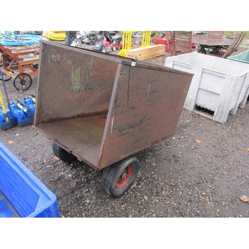 3467 - A single axle garden box trailer approx 4' x 6'