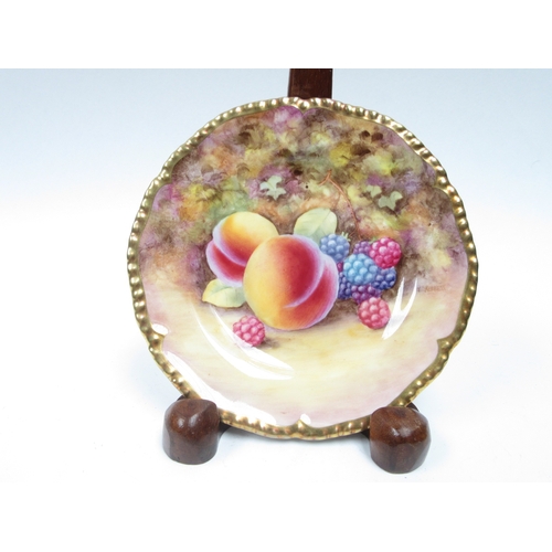 6248 - A Royal Worcester J Skerrett hand painted dish, 15cm diameter