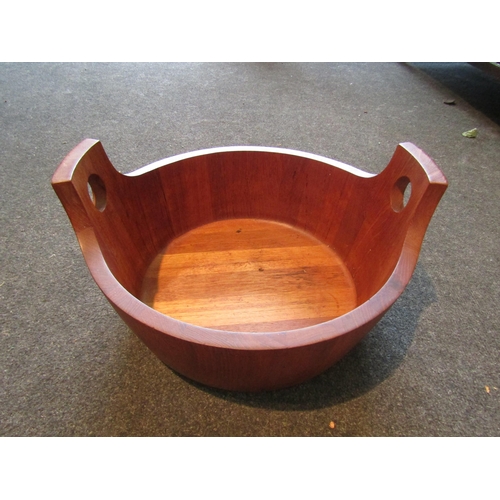 1136 - A Nissen Danish teak bowl, 40cm diameter