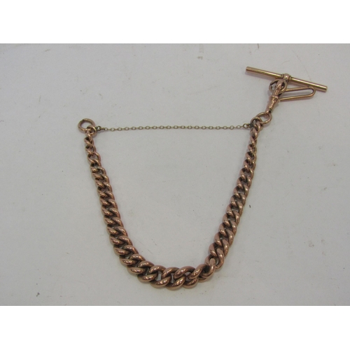 1373 - A 9ct rose gold watch chain, 17.3g