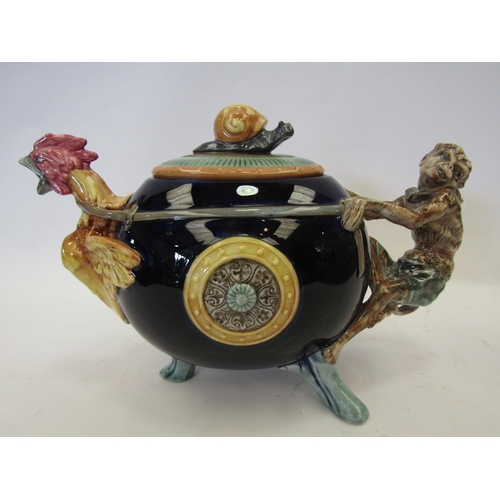 1404 - A Minton Archive Collection cockerel and monkey teapot, limited edition no. 253 of 1000