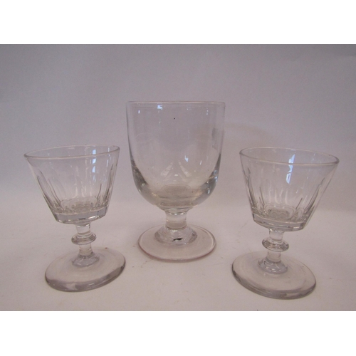 1414 - A 19th glass rummer glass together with two others (3)