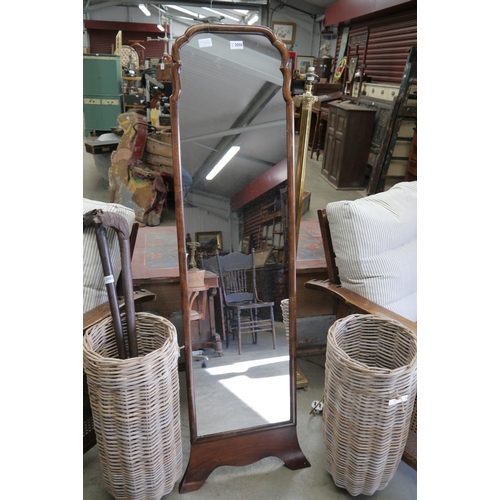 2006 - A 1930's walnut cheval mirror