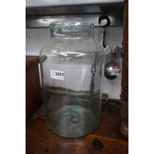 2097 - A hand blown glass jar