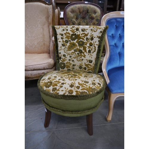 2491 - A 1930's upholstered nursing chair