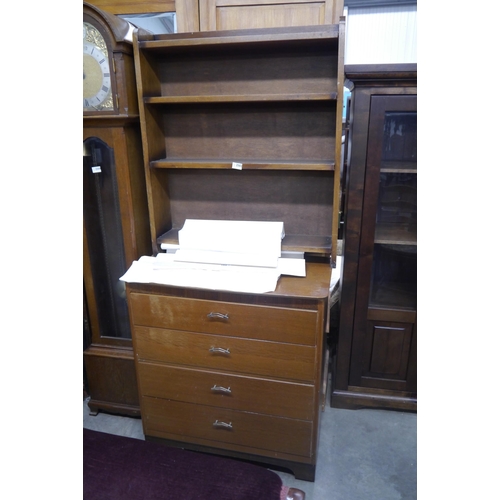 2502 - A 1930's oak four tier bookcase