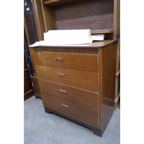 2501 - A retro four drawer chest of drawers