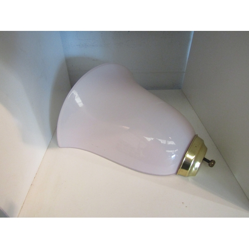 1491 - A Christopher Wray pink glass close fitting wall light