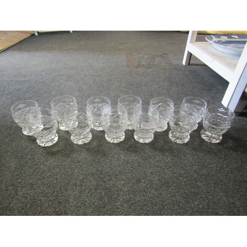 1543 - A set of twelve cut glass water tumblers