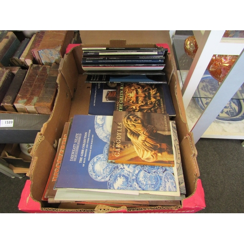 1588 - A box of assorted fine art and antiques auction catalogues, mainly Sotheby's, Bonhams, etc