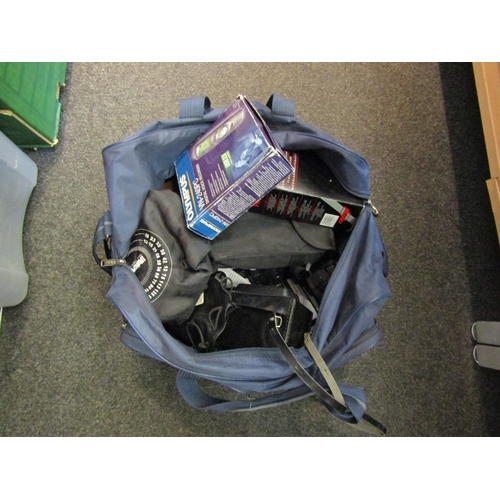 1594 - Two boxes and a bag of mixed camera lenses and equipment