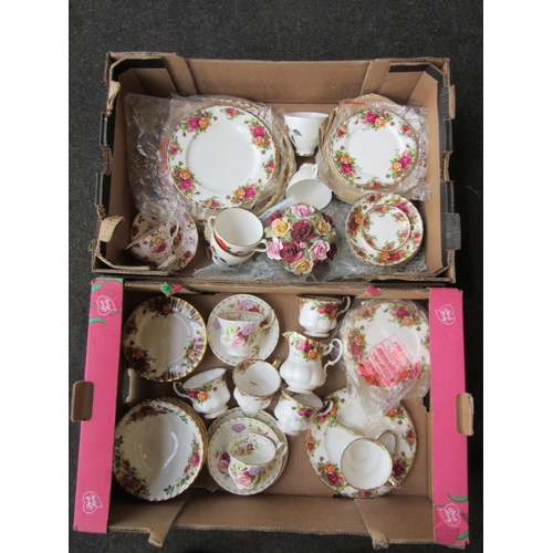 1266 - Two boxes of assorted Royal Albert ceramics, mostly tea wares including 