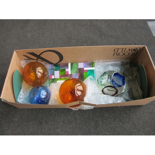 1281 - A collection of art glass including three witches orbs