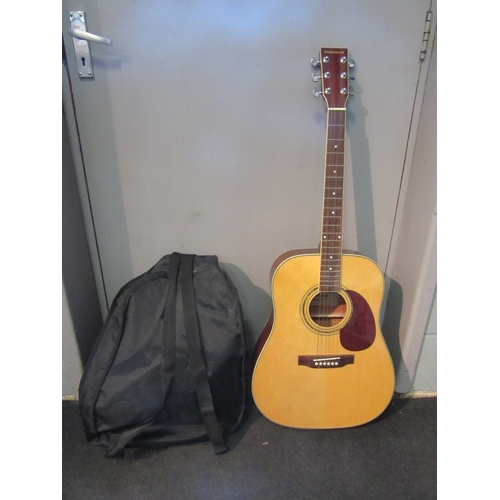 1306 - A Ridgewood SW209N Western style acoustic guitar, with soft case