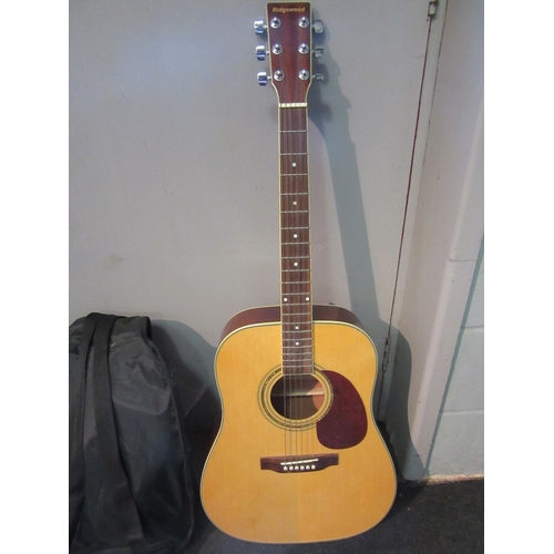 1306 - A Ridgewood SW209N Western style acoustic guitar, with soft case