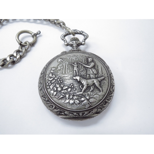 6443 - A French Doxa Medaille D'or Milan 1906 Hors Concours Liege 1905 keyless wind pocket watch with heavy... 