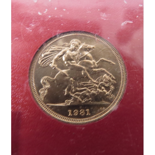 6434 - An Elizabeth II gold Sovereign, 1981, cased