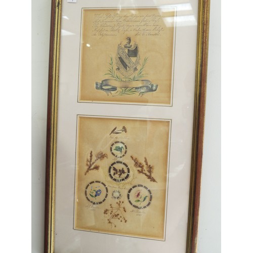 6084 - Three 19th Century framed memorial hair hoops from an album. Missionary botanist based in China, fro... 