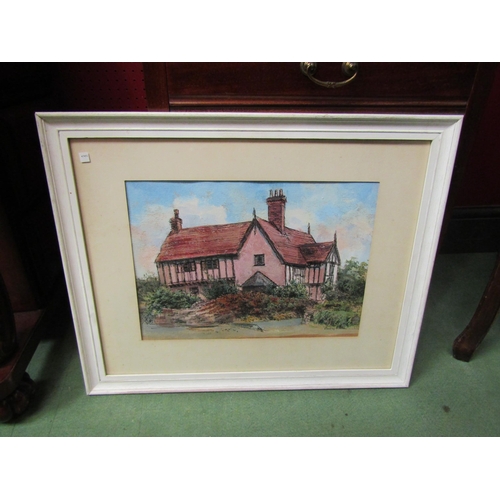 4111 - AUDREY BLAKE: A watercolour depicting Nether Hall, near Cavendish, Suffolk, signed by the artist low... 