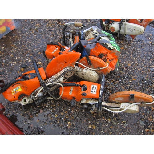 3395 - Four Stihl disc cutters, spares and repairs