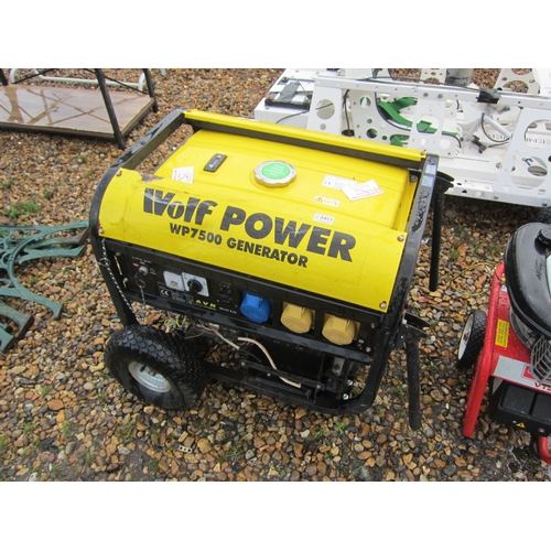 3411 - A Wolf Power petrol generator