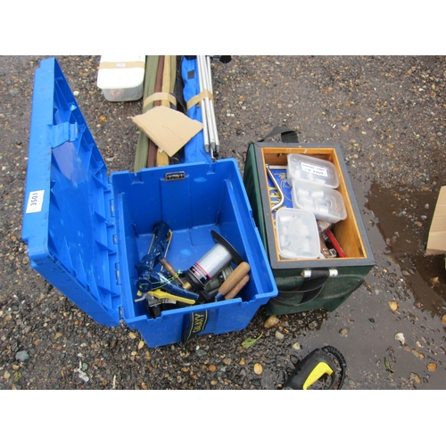 3501 - Two boxes of tools including a bench grinder and sockets.   DTI Failure: Please see information page... 