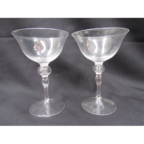 7279 - A pair of champagne saucers as used in the opening credits of series 5 of The Avengers TV series (19... 