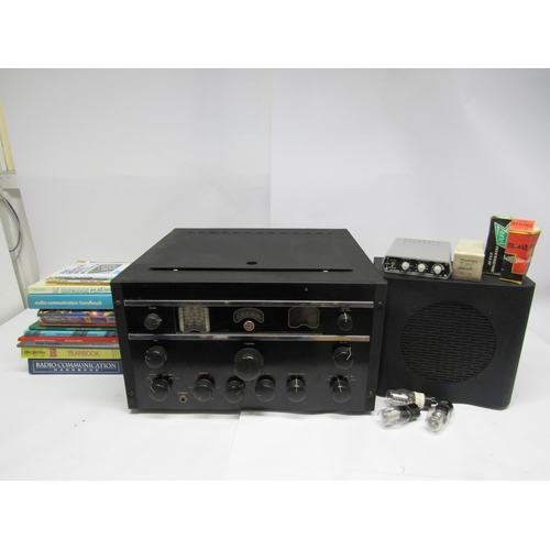 7416 - An RCA AR88 radio receiver and accompanying speaker, together with six spares valves, a Datong model... 