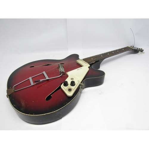 7435 - A 1950s Rosetti Lucky Star hollow body electric guitar, for restoration