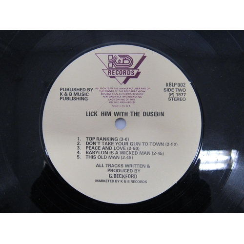 7198 - Reggae - JAH WOOSH: 'Lick Him With The Dustbin' LP, original UK pressing on K&B Records (KBLP 002, v... 