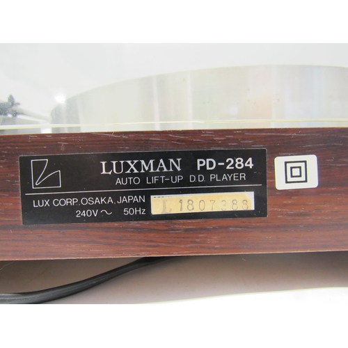 7454 - Hi-fi - A Luxman PD-284 turntable, c.1982, fitted with Ortofon f/ff cartridge