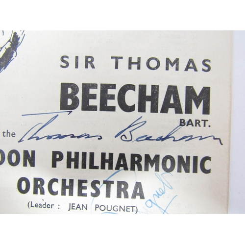 7282 - Classical music interest - A programme for Sir Thomas Beecham conducting the London Philharmonic Orc... 