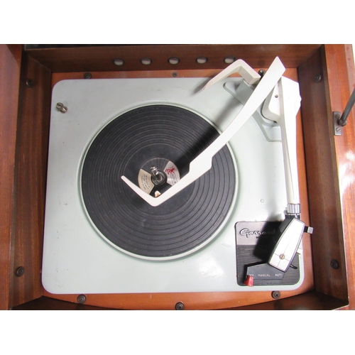 7369 - A Pye Black Box mahogany cased record player with Garrard turntable