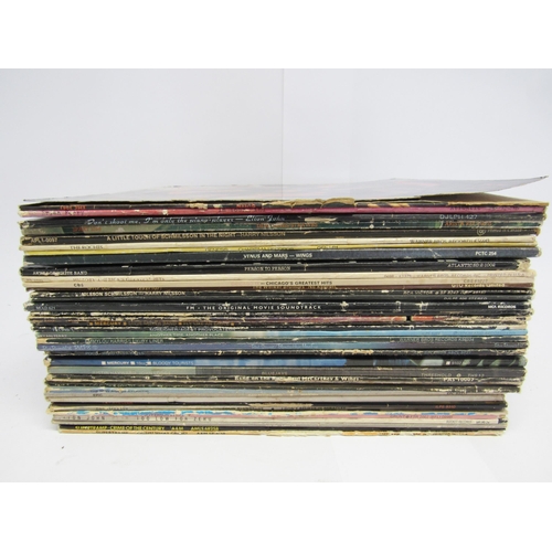 7114 - A record case containing a collection of forty assorted Rock and Pop LPs including Genesis, Elton Jo... 