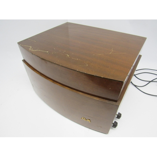 7372 - A Pye Black Box mahogany cased record player, together with a spare Black Box valve amplifier