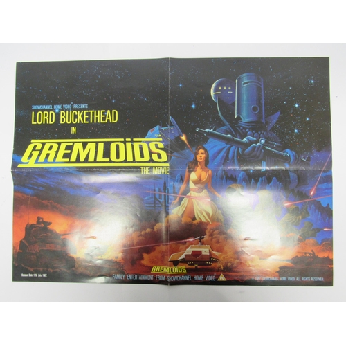 7430 - 'Gremloids' (Hyperspace), a 1987 video shop poster for the cult sci-fi comedy film starring Chris El... 