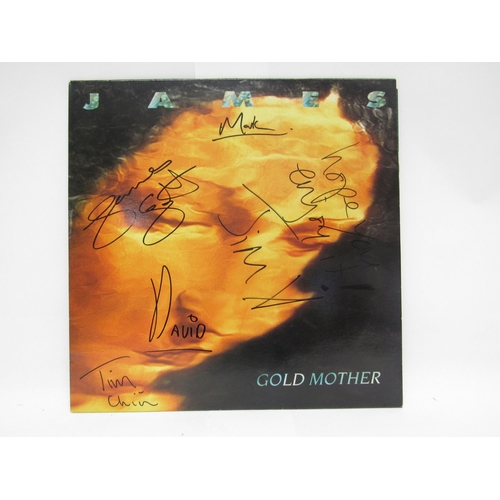 7168 - JAMES: 'Gold Mother' LP (846 189-1), sleeve signed by five members of the band