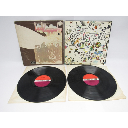 7169 - LED ZEPPELIN: Two early UK pressing LPs with plum Atlantic labels, to include 'Led Zeppelin II' (588... 