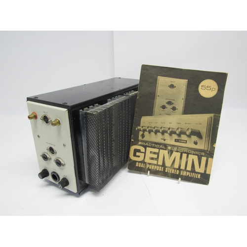 7351 - Hi-fi - A vintage Gemini power amplifier with instruction booklet