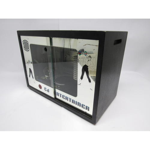 7429 - A Sound Leisure 'CD Entertainer' tabletop CD jukebox with sliding glass front, 37.5 cm tall x 52cm w... 