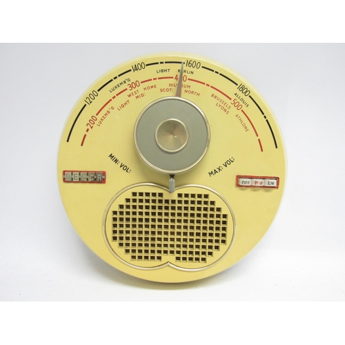 7302 - A Decca TPW 70 wall mounting radio, c.1961