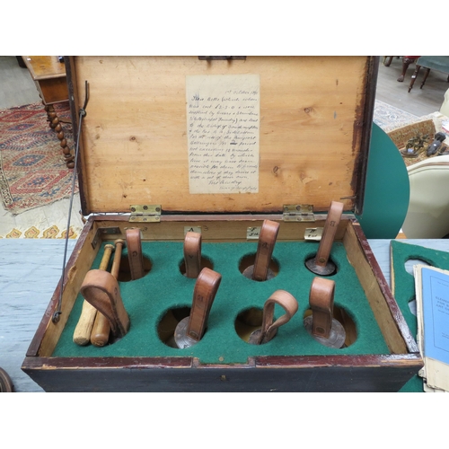 6056 - A cased set of 8 late 19th Century Church handbells supplied by Mears and Stainbank Bell Foundry Whi... 