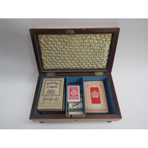 6277 - A Tunbridge games box 9.5cm x 21.5cm x 13cm