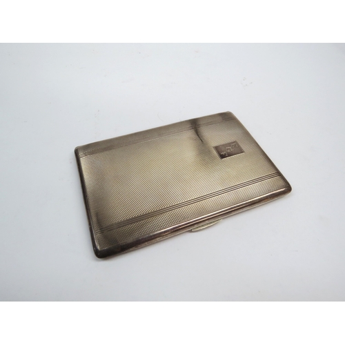 6331 - A silver cigarette case makers mark G F B, monogrammed E G F, London 1945. 188g